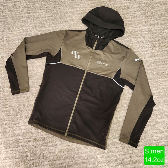 PUMA x HYROX men's Coldadapt running jacket windbreaker olive green black size S - Picture 1 of 12